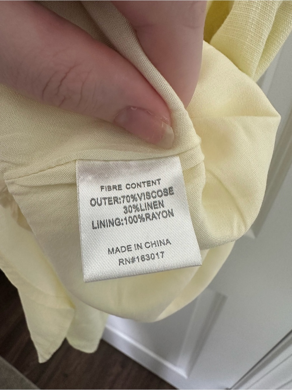 Princess Polly Tassos Mini Dress Lemon Linen Blend - Picture 5 of 5